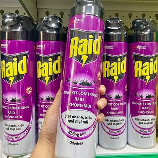 RAID Bình xịt côn trùng, xịt muỗi 520ml/ 600ml (Bibistore)