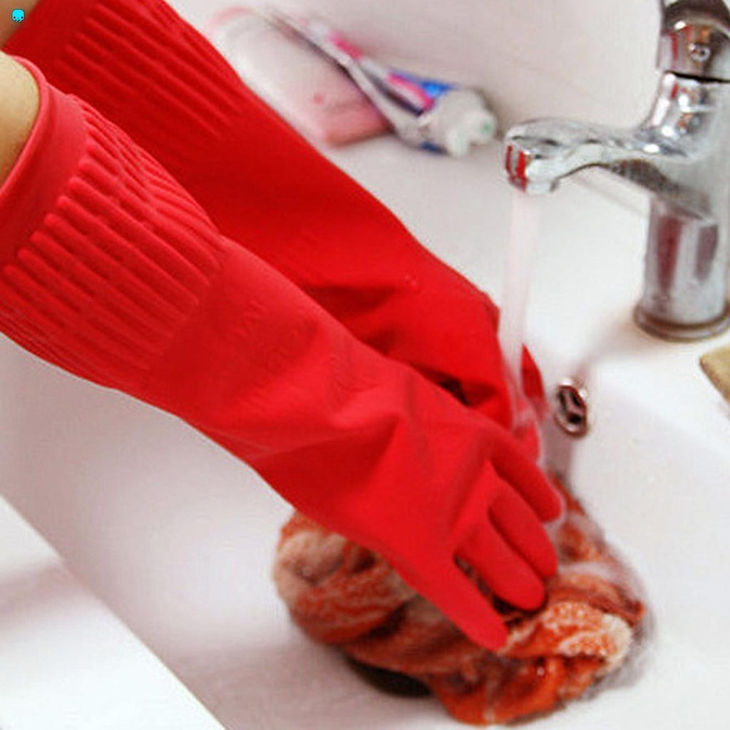 Găng tay cao su sạch nhà bếp 38 / 45cm Găng tay cao su dày kéo dài
