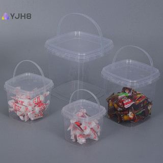 Thùng nhựa 280ml / 500ml / 1l / 2l có nắp và tay cầm hộp đựng thực phẩm mới