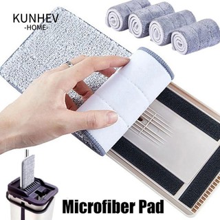KUNHEV / 3 Vải lau nhà lười biếng, Vải thay thế cây lau nhà phẳng có thể tái sử dụng bằng sợi nhỏ, Có thể giặt được Cây lau nhà có thể tháo rời Refill