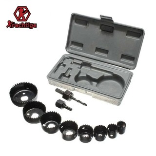 Krachtige 11 cái bộ cắt lỗ máy cắt kim loại gỗ mandrels cưa lõi khoan bộ dụng cụ khoan chế biến gỗ