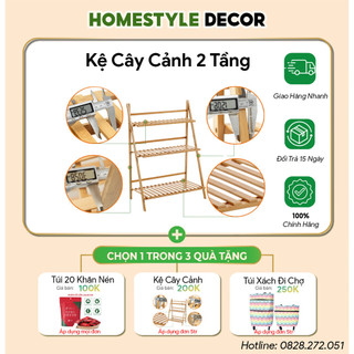 Kệ cây cảnh 2 tầng giá treo cây - sắp xếp và trưng bày cây cảnh một cách tiện lợi - homestyledecor