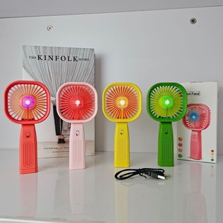 Quạt mini fan cầm tay có đèn led, sạc usb, tốc độ gió mạnh