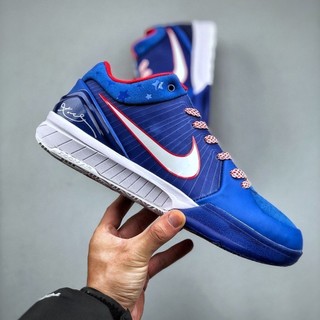 Pure Kobe Kobe Kobe Kobe Kobe Thế hệ thứ 4 Blue Real Air Cushion Chống mài mòn Chống trượt Giày bóng rổ chiến đấu thực tế