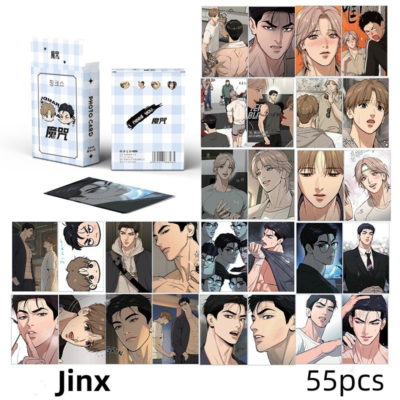 10-55 chiếc Jinx Mingwa Hologram Laser Lomo Cards Manga Manhwa truyện tranh Photocards Zaijing Jinda