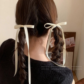 Phụ kiện tóc kẹp tóc cho nữ nơ màu trắng thời trang hàn quốc