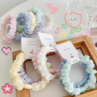 Dây buộc tóc đường ruột nhỏ đầy màu sắc phong cách Hàn Quốc Dây buộc tóc ngọt ngào và đơn giản dành cho nữ