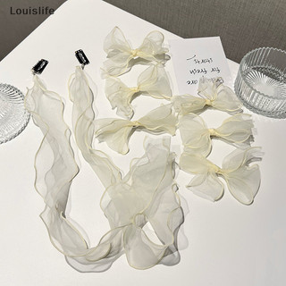 Louislife nơ ngọt kẹp tóc ruy băng dài kẹp tóc siêu cổ tích bện tóc nơ kẹp tóc hàn quốc mũ đội đầu phụ kiện tóc wsd