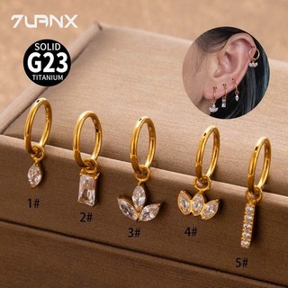 1 Miếng Không G23 Titan Không G Dị Ứng Với Zircon Sụn Hoop Tòn Ten Bông Tai Xoắn Xuyên Vàng Màu Bạc