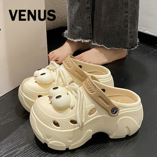 YANFENG  dép cross đế cao 6cm Dép sandal nữ dép đi biển Đệm êm Đẹp Độc lạ Thanh lịch FBT2440DRM 15Z240409