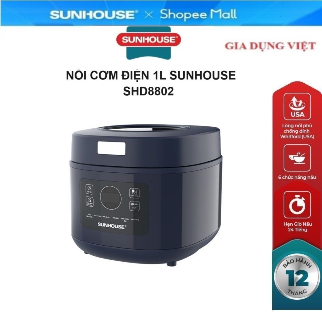 Nồi cơm điện 1 lit Sunhouse SHD8802