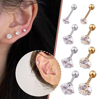 Thời trang nữ Thép titan thời trang đơn giản Bông tai cá tính Bông tai nhỏ T2U3