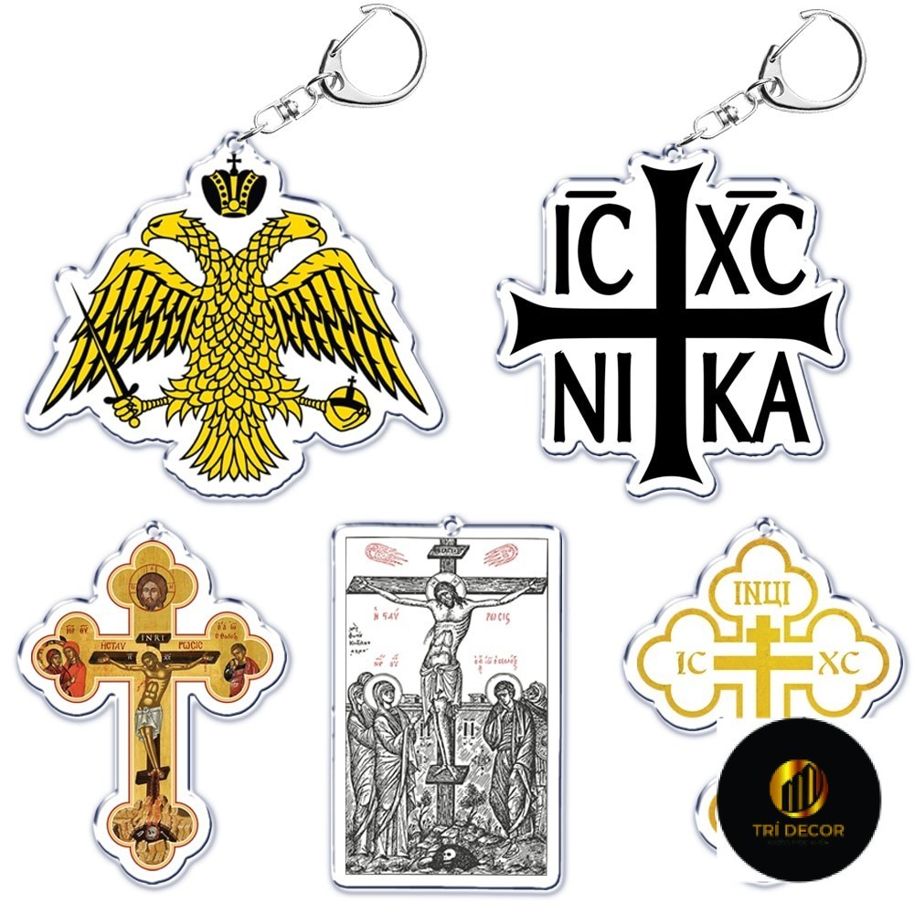 Móc khóa Tôn Giáo Biểu Tượng Chúa Jesus Religion Orthodox Jesus Cơ Đốc Giáo Thần Thánh Giá Móc Chìa 