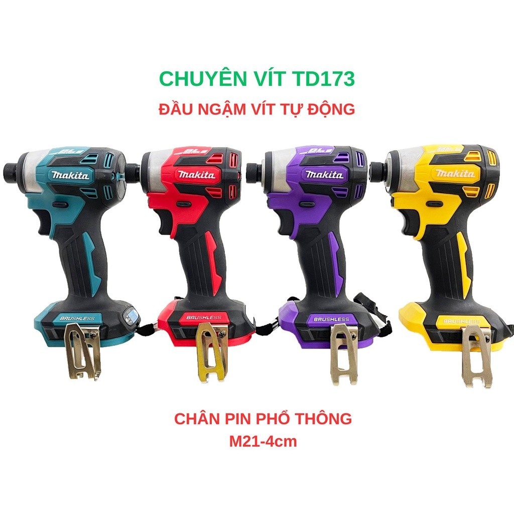 Thân Chuyên Vít MAKITA TD173 Đầu Ngậm Vít Nhanh Không Chổi Than Chân Pin Phổ Thông