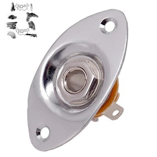 Tấm đầu ra giắc cắm hình bầu dục và ổ cắm cho đàn Guitar điện Mono, bạc