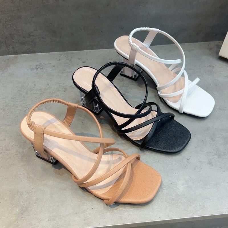 Giày Cao Gót Sandal Quai hậu khóa gài  - Giày Bánh Bèo mã SandalDayXX cao 5cm 7 Phân Nữ DéP Shoes Qu