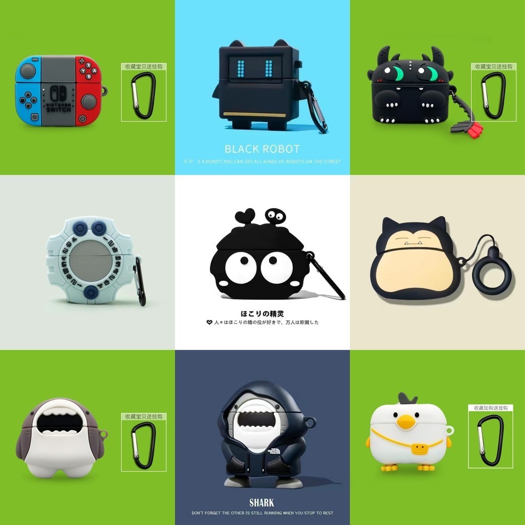 For Honor Choice Earbuds X5 Lite Cute Silicone Soft Case Cartoon Briquette Shiba Inu Night Fury Hono