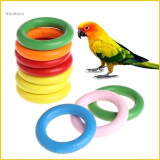 Set 10 vòng gỗ đồ chơi nhiều màu sắc cho vẹt