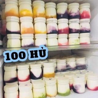 100 Hũ Đựng Sữa Chua 160ml Tặng Kèm Tem Thank You ❤