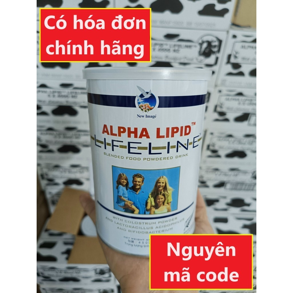 Combo 2 lon Sữa non alpha lipid lifeline 450g Hàng chính hãng new Zealand nguyên mã code.