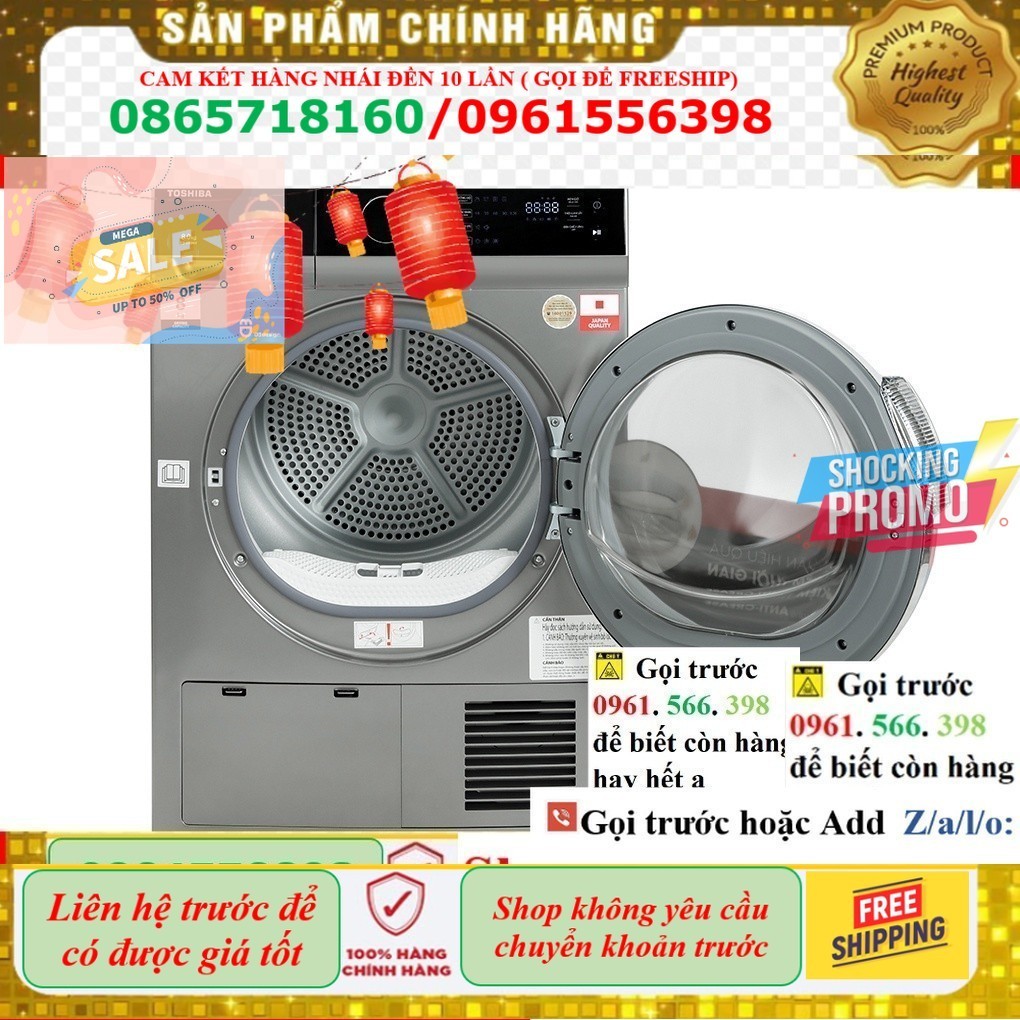 Kho TD-K90MEV(SK)  - Máy Sấy Ngưng tụ Toshiba 8 kg TD-K90MEV(SK) - Miễn Phí Lắp Đặt .