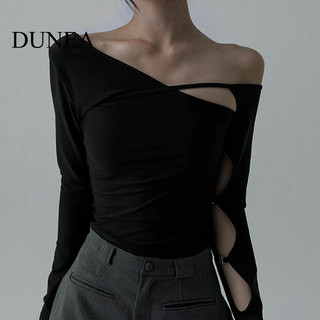 Áo thun dài tay đeo vai nữ DUNEA