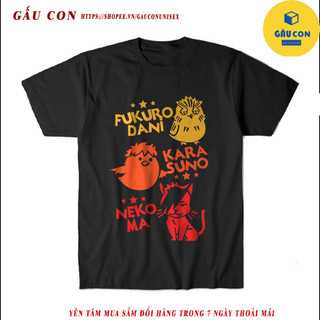 Áo thun Haikyuu! Vua Bóng Chuyền Club Kawaii (Black) ngắn tay