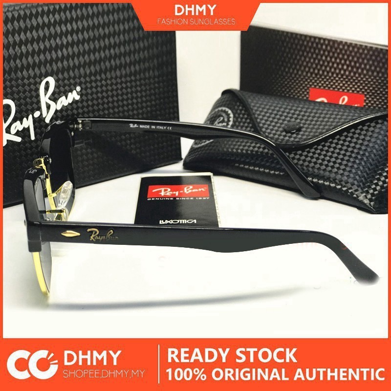 Rayban Rayban Rb3016 Clubmaster Kính Đen Xanh 48mm Chất Lượng Cao