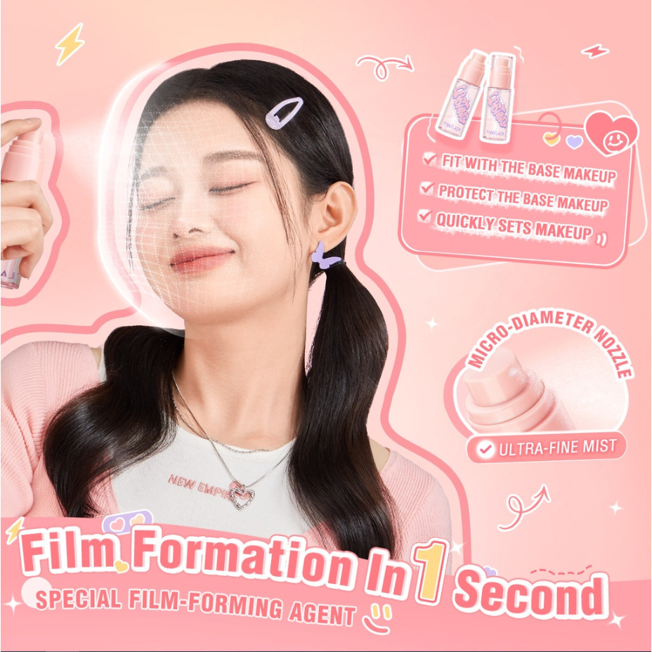 Ảnh 5 của Xịt khóa nền Pinkflash Cố Định Lớp Trang Điểm, Kiềm Dầu, Chống Dính, Không Phai Màu 40ml