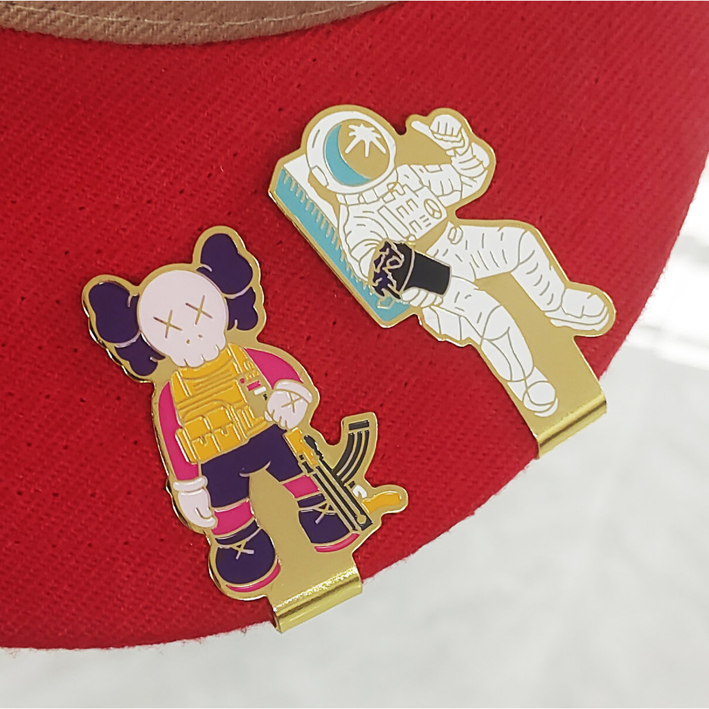 Anime Hard Soft Enamel Lapel Hat Pins Cap Decoration Spaceman Sport Golf Hat Clip YNUC