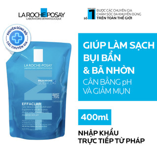 Gel rửa mặt cho da dầu nhạy cảm La Roche-Posay Effaclar Foaming Gel 400ml (Túi refill)