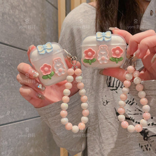 [Chất Lượng Tốt] Ốp Lưng Hoa Tulip Thỏ 3D Cho Edifier W220T / W320TN / X2S / X3 / X3 Lite / TWS1 PRO2 / W100T Vỏ Tai Nghe Trong Suốt Silicon