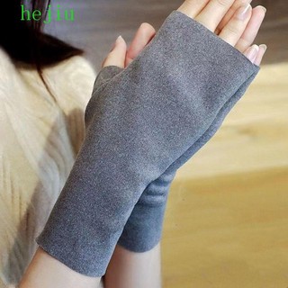 Găng tay nửa ngón HEJIU, Màn hình cảm ứng Găng tay nhung mùa đông phong cách Hàn Quốc, Găng tay cưỡi ngựa ngoài trời Găng tay đi xe đạp Găng tay lái xe ấm áp Nữ / Bé gái