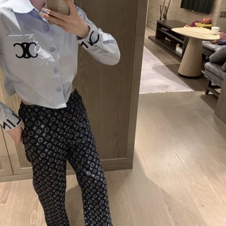 Q1SN CE New Girly Style PocketlogoWristband Embroidery Short Embroidery All-Matching Shirt