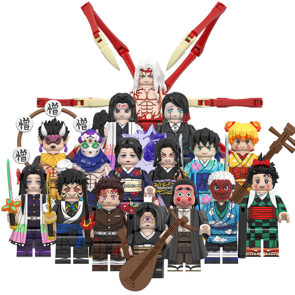 Tương thích với Lego Anime Series Demon Slayer Demon Dance Tsuji No Miserable Abnormal Nightmare Khối xây dựng Minifi