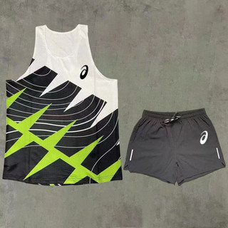 Nam Chạy Bộ Singlet Vest Thể Thao Ngoài Trời Marathon Chạy Bộ Không Tay Tank Top Phản Quang Quần Short Tập Gym Fitness Kit Nhanh Khô Thoáng Khí Hút Mồ Hôi