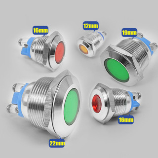 Đèn led báo nguồn, đèn tín hiệu nguồn chống nước ip67 - phi 10mm/12mm/16mm/19mm