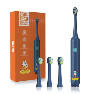 YUNCHI Bàn chải đánh răng điện K5 Sonic cho trẻ em Dupont BPA free nylon 3 chế độ Răng sạch Bàn chải đánh răng điện có thể sạc lại cho trẻ em 1 Bàn chải tay cầm 4 đầu bàn chải
