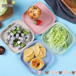 Khay đựng trái cây hình vuông bằng rơm lúa mạch dễ thương