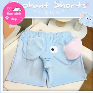 Quần ngắn hoạt hình con voi dáng rộng, quần đùi du lịch short nam nữ dumpo unisex, đồ tặng bạn thân, quà cặp đôi