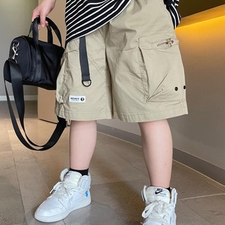 Quần short bảo hộ lao động bé trai mới phong cách phương tây quần áo mùa hè trẻ em đẹp trai kaki thường ngày nhanh khô quần trẻ em thời trang