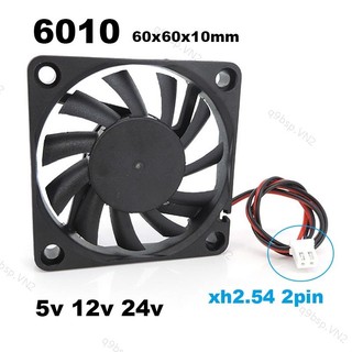 Quạt làm mát 6cm 60mm DC 5v 12V 24V Không chổi than cho Reprap 3D Bộ phận máy in Cooler 60x60x11mm Quạt nhựa 6cm 6010 VN9B2