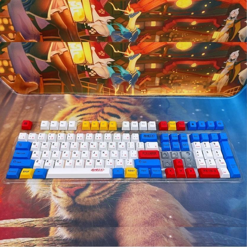 Gundam Keycap 124 Phím Nhỏ Trọn Bộ PBT Keycap Thăng Hoa Nhà Máy Chính