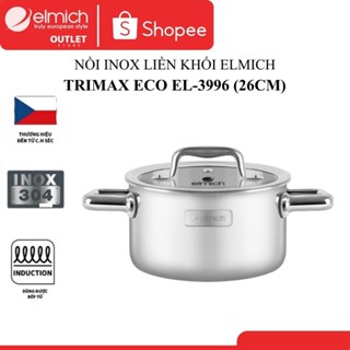 Nồi Elmich Trimax-Eco (Chất Liệu INOX 304, Cấu Tạo 3 Lớp Đáy Liền, Size 16,18.20.24,26,28 cm)