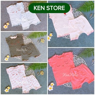 (4-12kg) Set 5 Bộ thun Đùi Lửng bé gái HOTGA chất đẹp KEN STORE