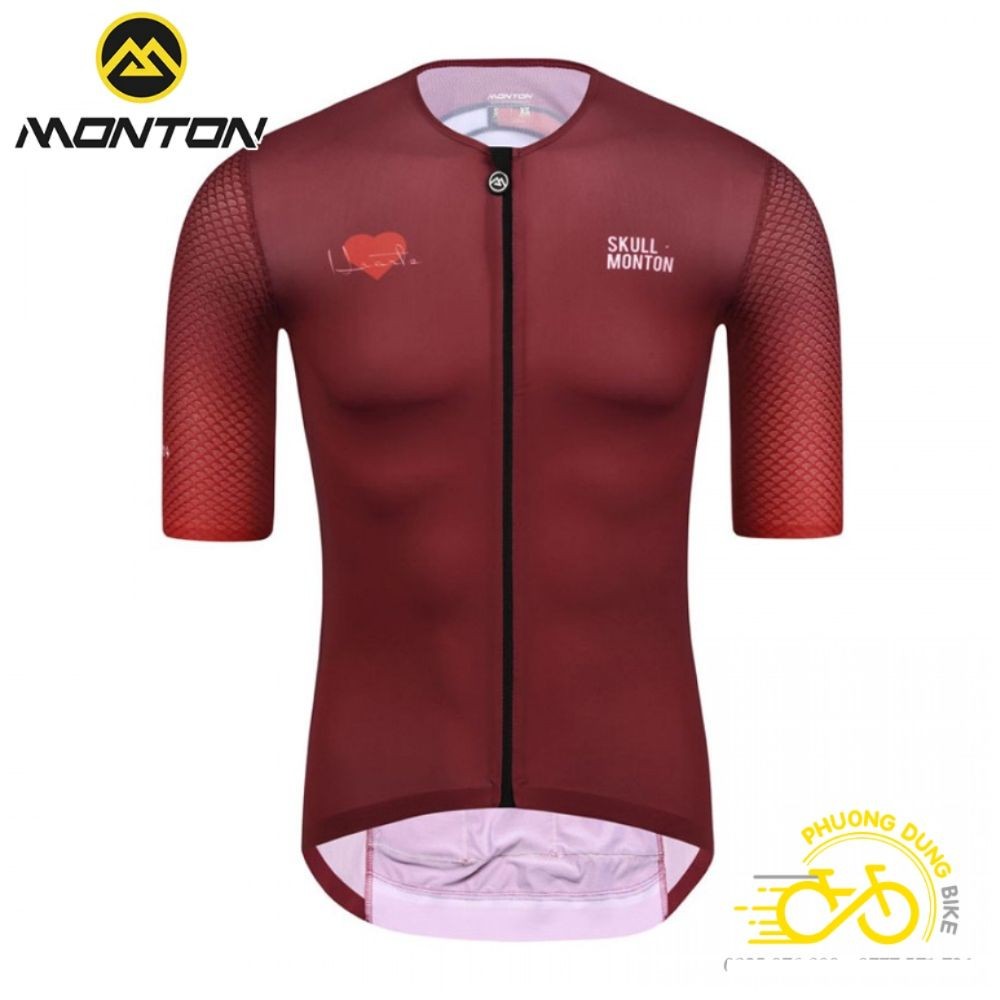 Áo thể thao nam đi xe đạp MONTON HEART - MÀU ĐỎ