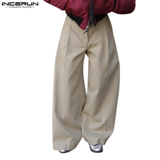  Incerun Nam Thời Trang Hàn Quốc Quần Nút Màu Trơn Tối Giản 