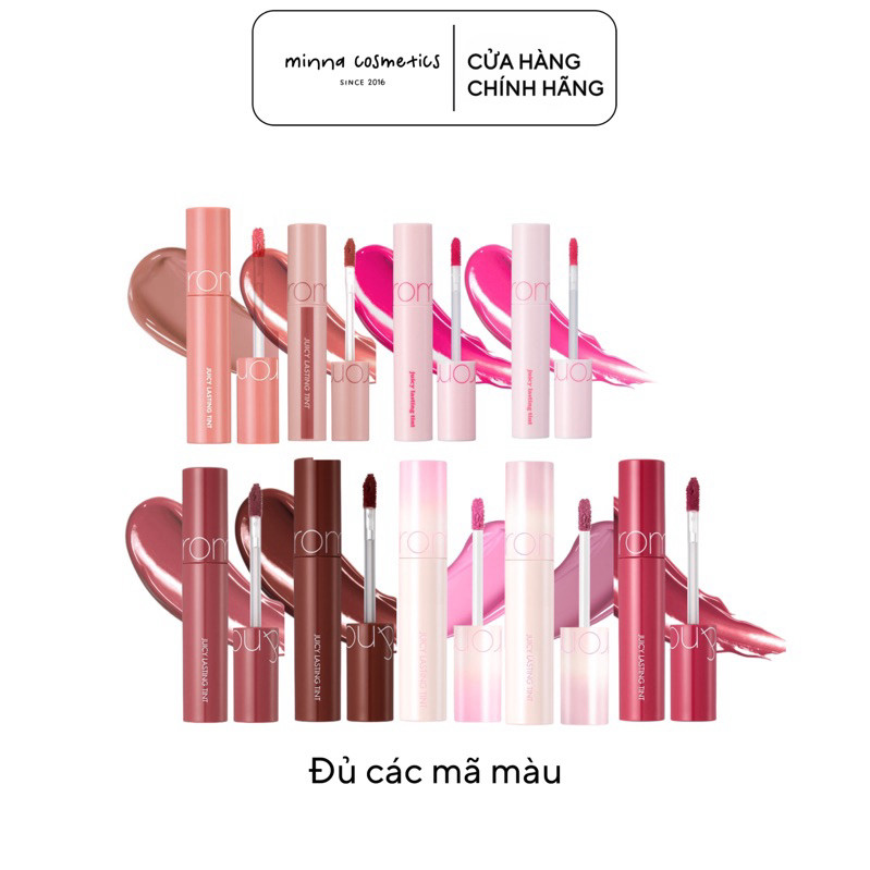 [ƯU ĐÃI SHOP MỚI] SON TINT BÓNG ROMAND JUICY LASTING TINT Đủ màu 6 - 39
