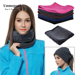Unmegoni khăn choàng cổ / khăn choàng cổ hình tròn bằng lông cừu dày dặn giữ ấm đa năng