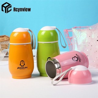 Bộ 2 Bình Nước Giữ Nhiệt Mini 300ml Hình Chim Cánh Cụt Dễ Thương